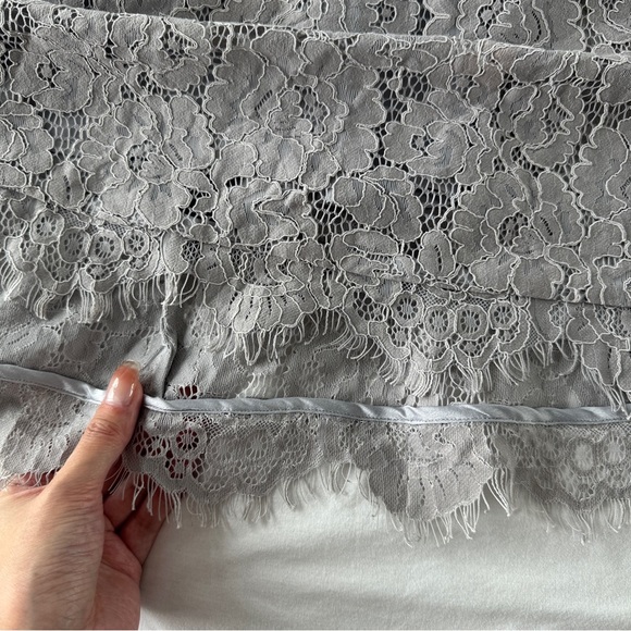 NWT Gray Lace Midi dress with Lace-up at back - Picture 6 of 11